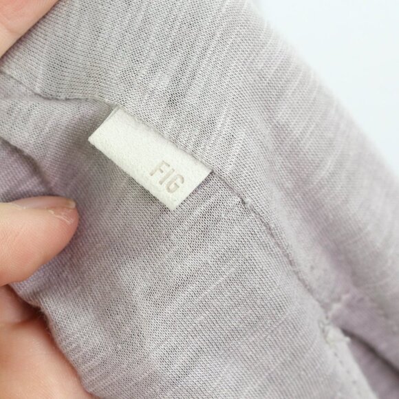 FIG Metro Sleeveless Slub Turtle Cowl Neck Top Grey L - Picture 4 of 9